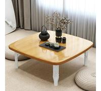 JSWHYBD Tavolino Basso Pieghevole da Terra Giapponese, Tavolini da caffè Pieghevoli in Legno per Soggiorno, Camera da Letto, Balcone, Tatami, Opzioni Multi-Formato e Colore C 60cm/23.6in