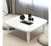 JSWHYBD Tavolino Basso Pieghevole da Terra Giapponese, Tavolini da caffè Pieghevoli in Legno per Soggiorno, Camera da Letto, Balcone, Tatami, Opzioni Multi-Formato e Colore B 80cm/31.5in