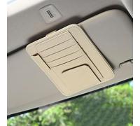 JSYDMA 2pcs Organizer da Sole per Auto,Compatibile con BMW 1 2 3 4 5 Series F34 F33 F36 F10 F11 X1 X3 X4 X5 F15 F25 F26, Accessori per Auto,Beige