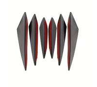 JSYDMA 6pcs Auto Spoiler Canards,Compatibile con Fiat 500 Grande Punto Abarth, ricambi Auto,Black