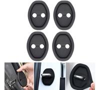 JSYDMA Copri Serrature per Portiere dell’Auto per Seat MII Electric Ibiza Leon Arona Ateca Tarraco, Cuscinetto in Silicone per Chiusura portiera Auto, Ammortizzatori,A-Black