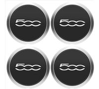JSYJCF 4 PCS Coprimozzo Ruota per Fiat 500 133mm, Centro Tappo Trim Emblema, Protezione dalla Ruggine Antipolvere per Ruote Accessorio Decorativo