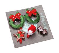 JSZDFSV Set di forcine per capelli per feste di Natale con montatura per capelli, accessori per feste di famiglia