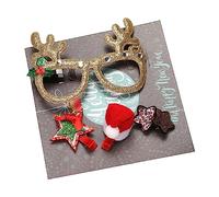 JSZDFSV Set di forcine per capelli per feste di Natale con montatura per capelli, accessori per feste di famiglia