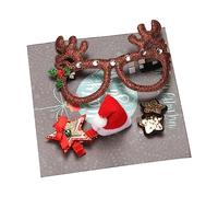 JSZDFSV Set di forcine per capelli per feste di Natale con montatura per capelli, accessori per feste di famiglia