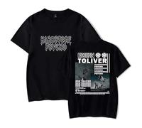 JSZHCB Don Toliver Hardstone Psycho Tour T-Shirt con Stampa Unisex, Tee, Maglietta a Maniche Corte Girocollo Maglietta,Nero,S