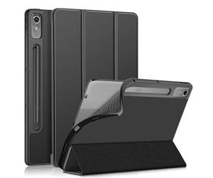 JT Berlin Custodia a libro per Lenovo Tab P12 (12,7 pollici), compatibile con Lenovo Tab Pen Plus, funzione Wake/Sleep, Stand, Nero
