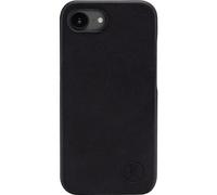 JT Berlin BackCase Kreuzberg - Custodia in vera pelle, compatibile con Apple iPhone 16e, con custodia rigida rigida, compatibile con ricarica wireless (Qi), morbida fodera interna, colore: Nero