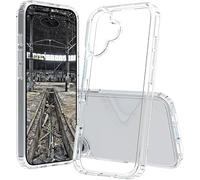 JT Berlin Pankow Clear Cover Compatibile con Apple iPhone 16 Plus (Antiurto, Ricarica Wireless Qi Compatibile, Antigraffio, Anti-Impronta) Trasparente