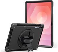 JT Berlin Rugged Kickstand & Handstrap Case Compatibile con Samsung Galaxy Tab S11 Ultra/S10 Ultra/S9 Ultra/S8 Ultra (cinghia da polso girevole, supporto S-Pen, accesso completo), nero