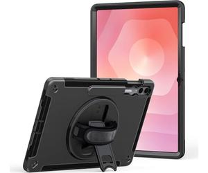 JT Berlin Rugged Kickstand & Handstrap Case Compatibile con Samsung Galaxy Tab S11 Ultra/S10 Ultra/S9 Ultra/S8 Ultra (cinghia da polso girevole, supporto S-Pen, accesso completo), nero