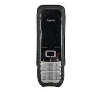 JT Berlin Turnline Custodia Protettiva per Gigaset S650H PRO / S850/A / S850H/HX (Vera Pelle, Clip da Cintura Girevole con 8 Posizioni, Realizzata a Mano in Europa, Pellicola Intelligente) Nero