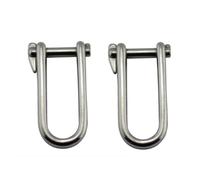 JT-HLM 2 pezzi in acciaio inox M5/M6 D anello a vite grilli con perni Heavy Duty Grilli chiave Grillo largo D-Grillo per montaggio nautico, campeggio, accessori sportivi (6 mm)