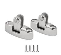 JT-HLM 2Pcs Barca 180 ° Bimini Top Girevole Mount Deck Cerniera In Acciaio Inox Regolabile Cerniera con Viti