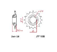 Pignone JTF1538.15 JT Sprockets 163720176