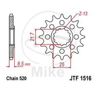 JT Pignone RAC 17Z Passo 520 JT Pignoni JTF1516.17