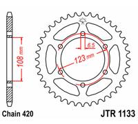 Jt Sprockets 420 Ref:jtr1133.59 Steel Rear Sprocket Argento 59t