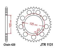 JT SPROCKETS Corona Standard in Acciaio 1131 - 420