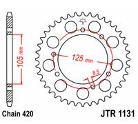 Jt Sprockets 420 Jtr1131.60 Steel Rear Sprocket Argento 60t