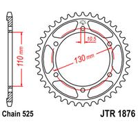 JT SPROCKETS Corona Acciaio Standard - 525