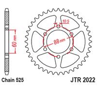 JT SPROCKETS Corona Acciaio Standard - 525