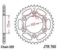JT SPROCKETS Corona Acciaio Standard - 530