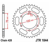 JT SPROCKETS Corona Alluminio Standard - 428