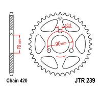 JT SPROCKETS CORONA PIATTO TRASMISSIONE POSTERIORE