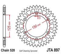 JT SPROCKETS Corona Racelite Alluminio Nero 897 - 520, nero