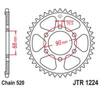 JT SPROCKETS Corona Standard Acciaio 1224 - 520