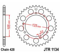 JT SPROCKETS Corona standard in acciaio 1134 - 428