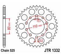 JT SPROCKETS Corona standard in acciaio 1332 - 525