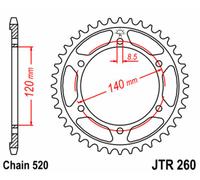 JT SPROCKETS Corona standard in acciaio 260 - 520