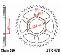 JT SPROCKETS Corona standard in acciaio 478 - 520