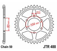 JT SPROCKETS Corona standard in acciaio 488 - 530