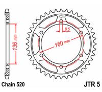 JT SPROCKETS Corona standard in acciaio 5 - 520