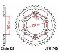 JTSPROCKETS JTR745.42 Rocchetto per catena