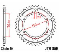 JT SPROCKETS Corona standard in acciaio 859 - 530
