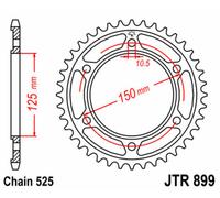 JT SPROCKETS Corona standard in acciaio 899 - 525