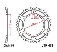 JT SPROCKETS Corona standard in zinco 479 - 530