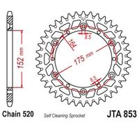 JT SPROCKETS Corona ultraleggera in alluminio antifango 853 - 520
