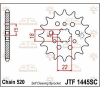 JT SPROCKETS JTF1445.13SC PIGNONE 13 DENTI 94-08 KAWASAKI KX 125 2002