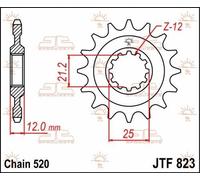 JT SPROCKETS JTF823.13 PIGNONE 13 DENTI - HUSABERG HUSQVARNA 250 WR 1983
