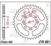 JT SPROCKETS JTR801.43 SPROCKET REAR 43T 420 PER SUZUKI OR 50 1980