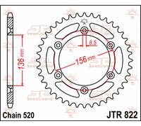 JT SPROCKETS JTR822.51 STEEL REAR SPROCKET GAS-GAS EC 200 HOBBY 2008