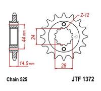 JT SPROCKETS Pignone Acciaio Silenzioso 1372 - 525