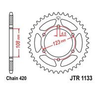 Jt Sprockets 420 Jtr1133.65 Steel Rear Sprocket Nero 65t