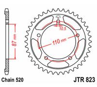 Jt Sprockets Jt Jtr 823-47 Rear Sprocket Nero,Argento 47t