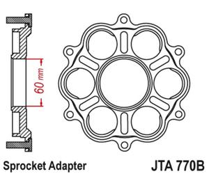 JT SPROCKETS Portacorona - 6 Silentbloc Ducati Panigale/Monster