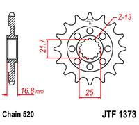 JT SPROCKETS SPROCKET FRONT 15T 520 HONDA NC 750 X ABS 2019